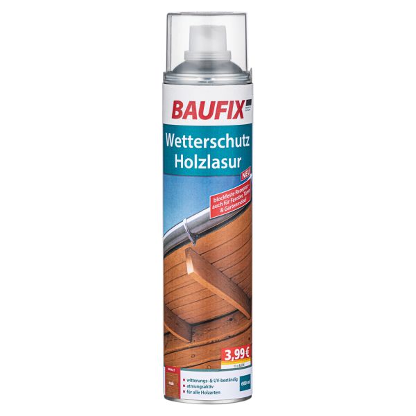 Baufix Wetterschutz Holzlasur Spray, Teak