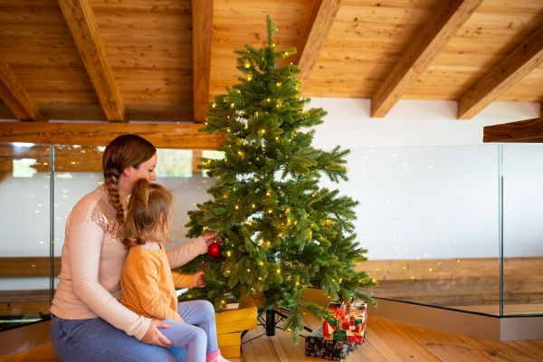 Evergreen Weihnachtsbaum Roswell Kiefer mit Lichterkette 150cm