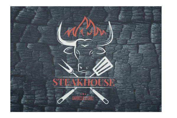 Peyer Syntex BBQ Matte Grillmatte Steakhouse Farbe Schwarz 75 x 120 cm