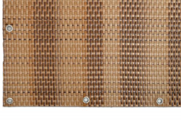 Progresja Polyrattan Balkonichtschutz mit Metallösen - Stroh 0,9m x 3m