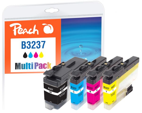 Peach Spar Pack Tintenpatronen ersetzt Brother LC-3237VALP
