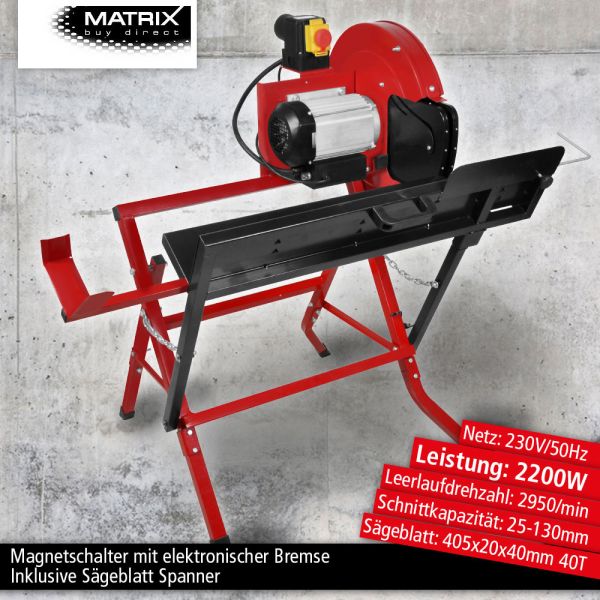 Matrix Eco Brennholz Wippsäge L-SW 2200-405/1