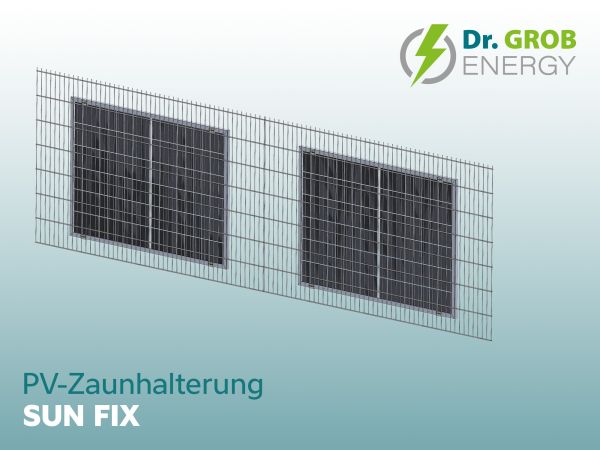 Dr. Grob Energy PV-Zaunhalterung "Sun Fix"
