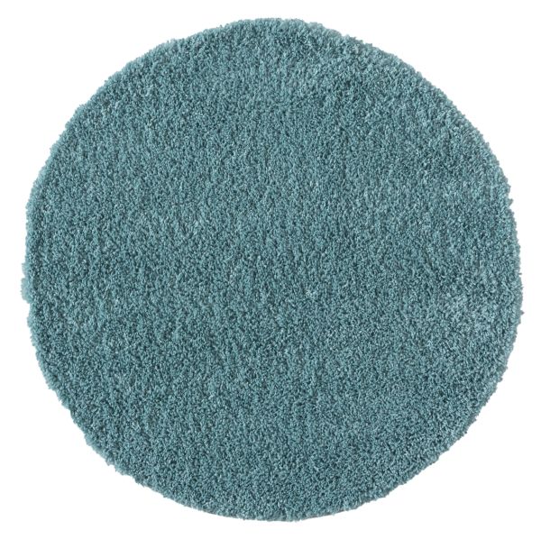 Teppich Elodie, 120cm x 120cm, Farbe Hellblau, rund, Florhöhe 37mm