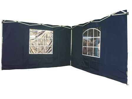 Westerholt Set mit 2 Seitenwänden inkl. Fenster für Stahl-Pavillon blau, 200x300cm