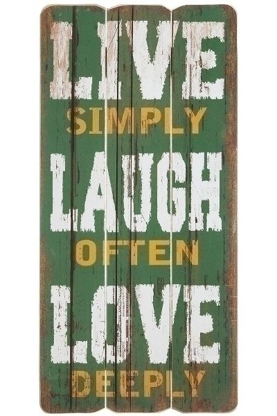 MyFlair Holzschild "Live Simply"