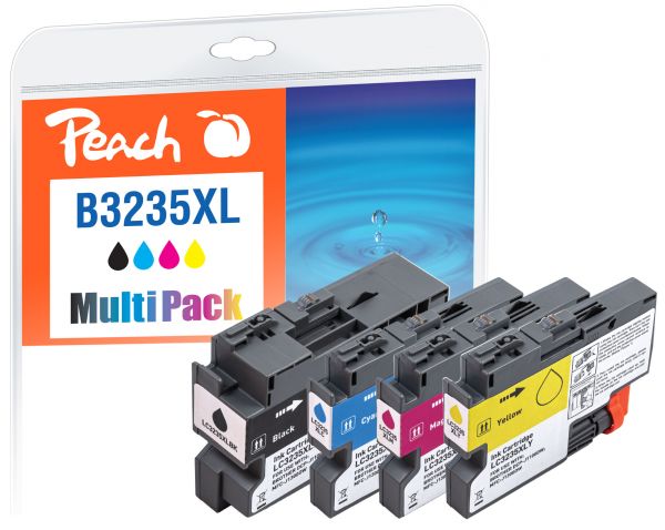 Peach Spar Pack Tintenpatronen ersetzt Brother LC-3235XLVALP