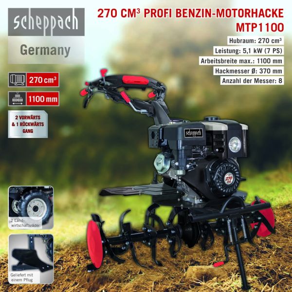 Scheppach Benzin-Motorhacke MTP1100