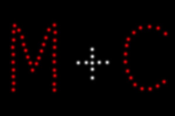 EASYBOX Lichterbild Initialen 2 Buchstaben mit"+" in vers. Farben