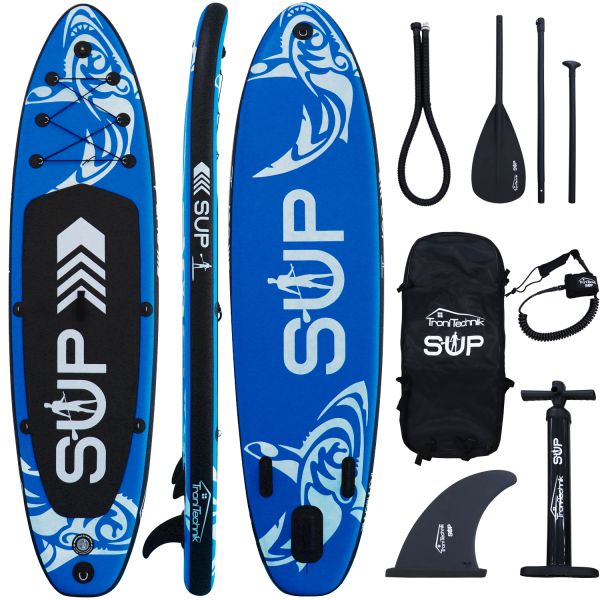 Standup Paddle Board SUP, inkl. umpfangreichen Zubehör, Paddel und Hochdruckpumpe, Farbe Blau in Grö