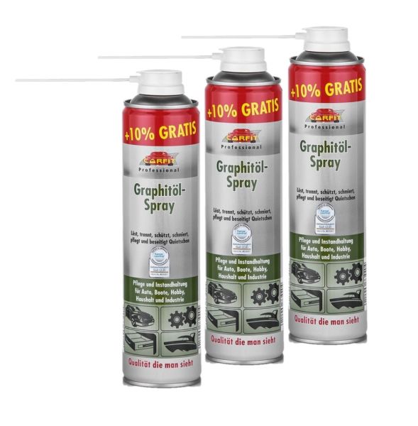 Carfit Professional Graphitöl-Spray 3er Set
