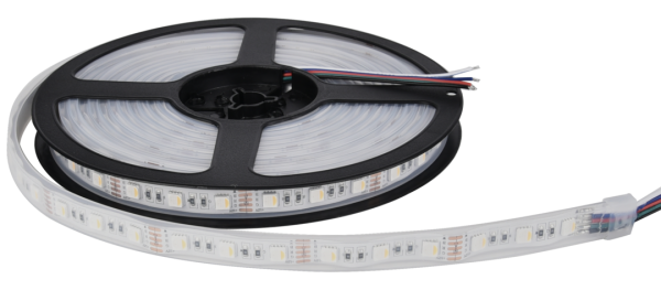 LED-Streifen, RGB und warmweißes Licht, IP65, 24 V