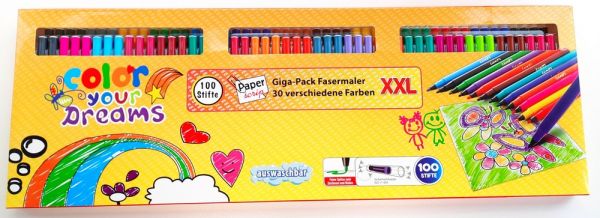 Paper Scrip Giga-Pack Fasenmaler XXL - 100 tlg.