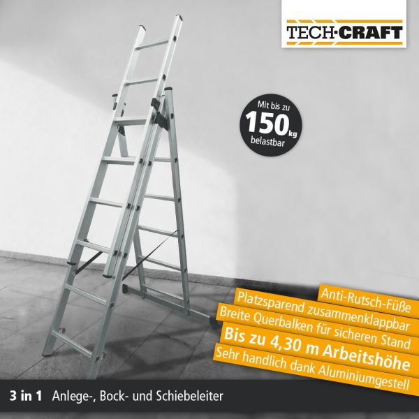 Tech Craft Mehrzweckleiter 345 cm