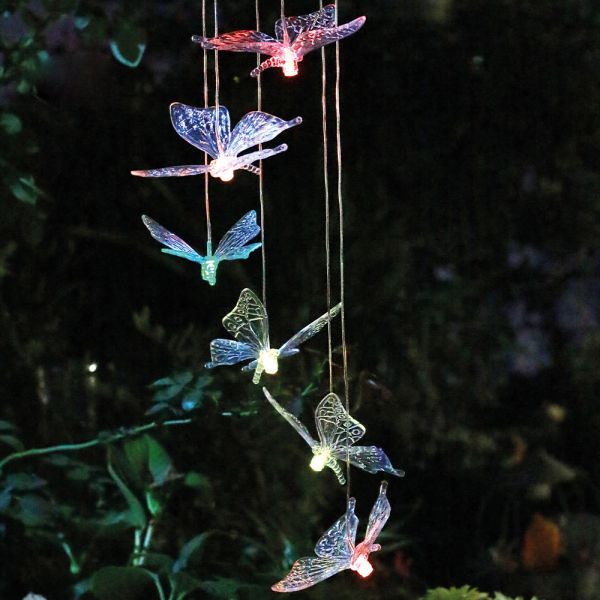 I-Glow LED Solar Hängeleuchte - Schmetterlinge