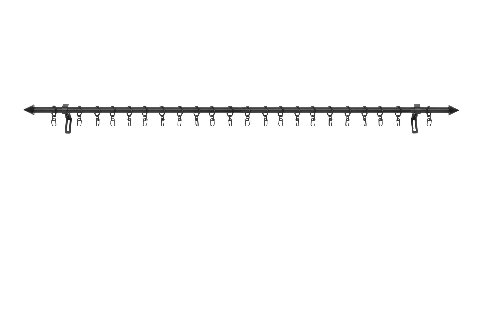 Lichtblick Gardinenstange Kegel ausziehbar 130-240 cm Stilgarnitur 16 mm 