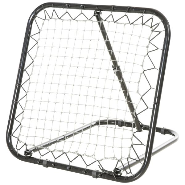 Baseball Rebounder Kickback Tor Rückprallwand Netz Rückprall Faltbar Metall+PE Schwarz 78 x 84 x 65-