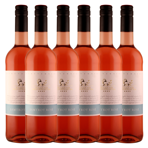 Winzer vom Weinsberger Tal Samtrot Rosé Qualitätswein 0,75 l 6er Karton
