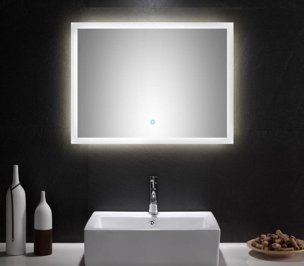 Posseik LED Spiegel 80x60 cm mit Touch Bedienung EEK: F