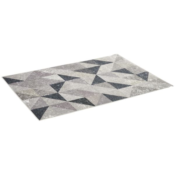 HOMCOM Teppich im Trenddesign moderner Teppich mit geometrischen Formen für Wohnzimmer Schlafzimmer