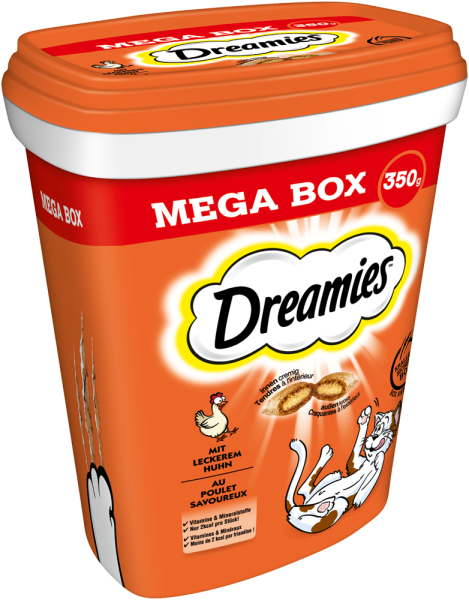 DREAMIES Mega Box mit Huhn 350g