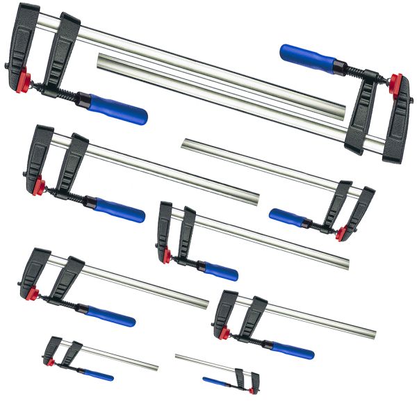 Vago-Tools 16 tlg Set Schraubzwingen 150x50/200x50/250x50/300x80 mm je 4 Stück