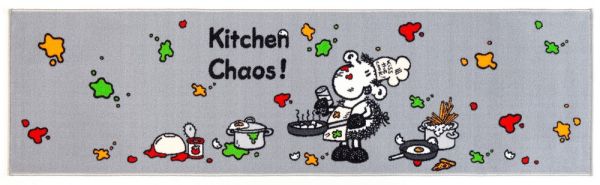 Teppichläufer Sheepworld, ca. 57 x 200 cm - "Kitchen Chaos!"