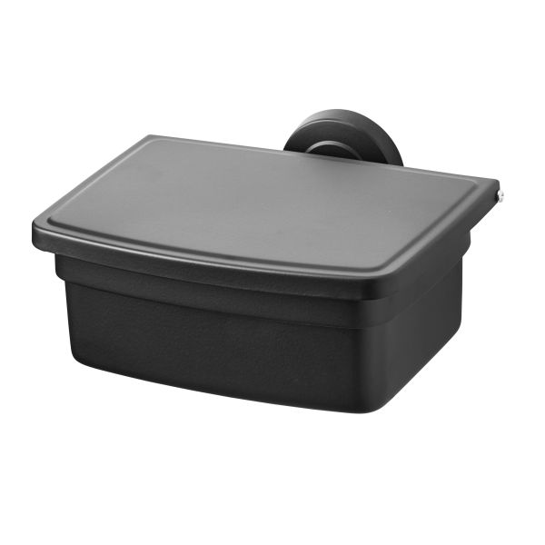 Feuchttücherbox aus Edelstahl - schwarz