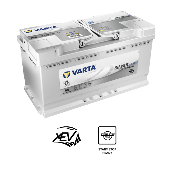 VARTA Silver Dynamic AGM XEV 595901085J382 Autobatterien, A5, 12 V 95 Ah, 850 A, ersetzt Varta G14