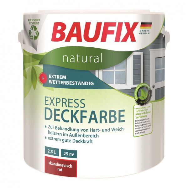 BAUFIX natural Express-Deckfarbe hellgrau | Norma24
