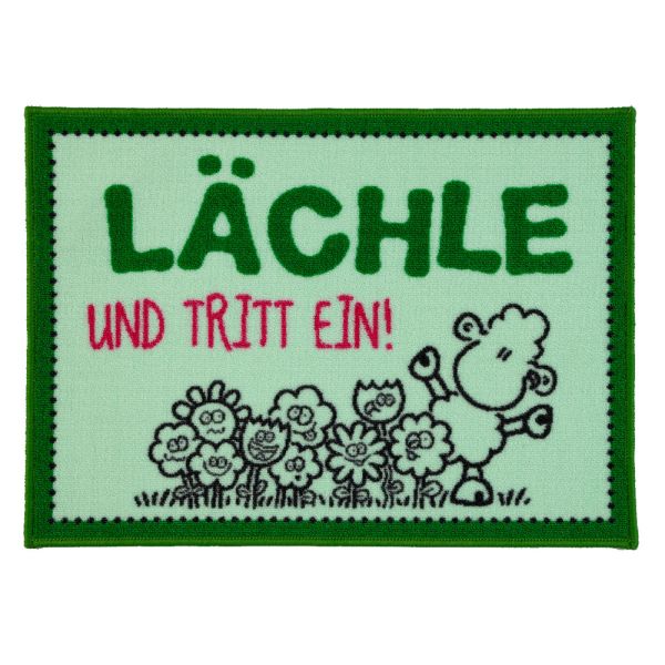 Sheepworld Fußmatte - "Lächle und tritt ein", ca. 50 x 70 cm 