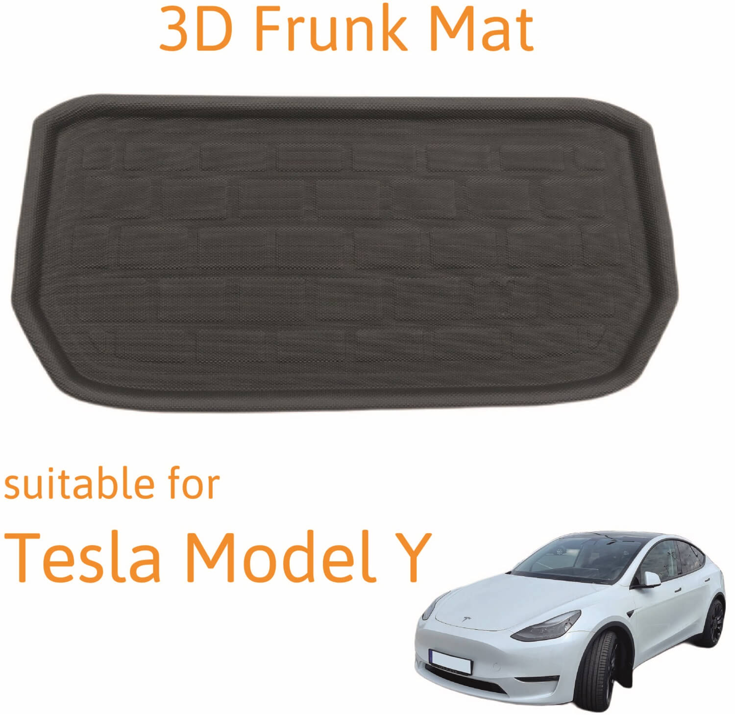 3D Frunk Front Kofferraummatte passend für Tesla Model Y