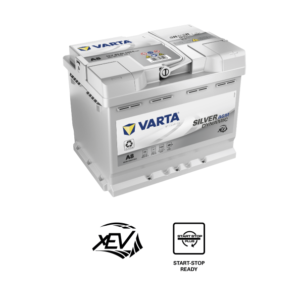 VARTA Silver Dynamic AGM XEV 560901068J382 Autobatterien, A8, 12 V 60 Ah, 680 A, ersetzt Varta D52