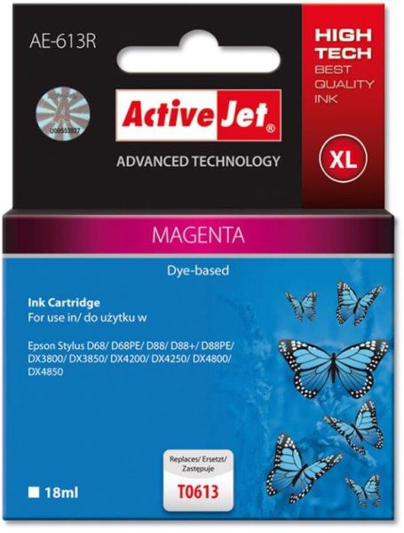 TIN ACTIVEJET AE-613R Refill für Epson T0613 magenta
