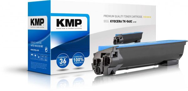 KMP K-T27 Tonerkartusche ersetzt Kyocera TK540C (1T02HLCEU0)