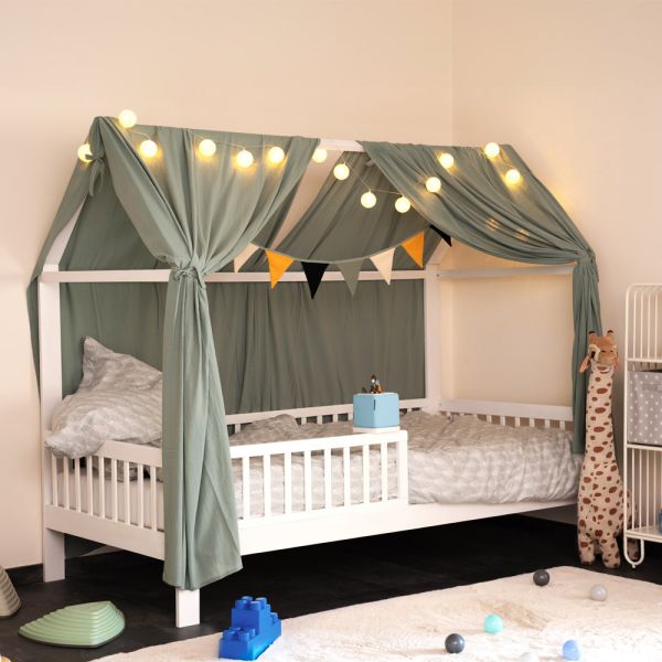 HOME DELUXE Kinderbett STERNENLAND – 90 x 200 cm Weiß
