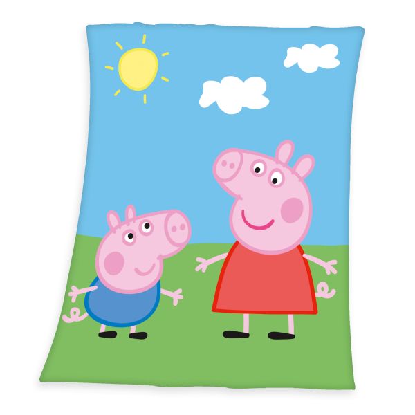 Peppa Pig Fleece-Decke, Größe: 160 x 130 cm