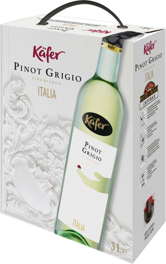 Käfer Pinot Grigio Vino Bianco 3,0l trocken Bag in Box | Norma24 | Rotweine