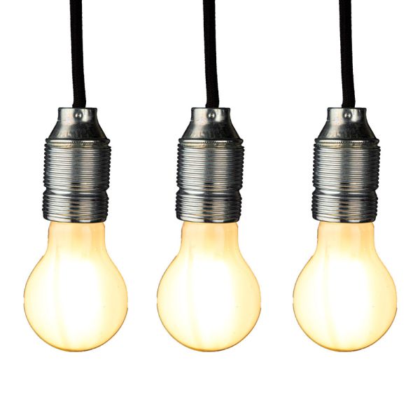 Osram Filament-LED-Leuchtmittel, Birne E27 matt - 3er-Set