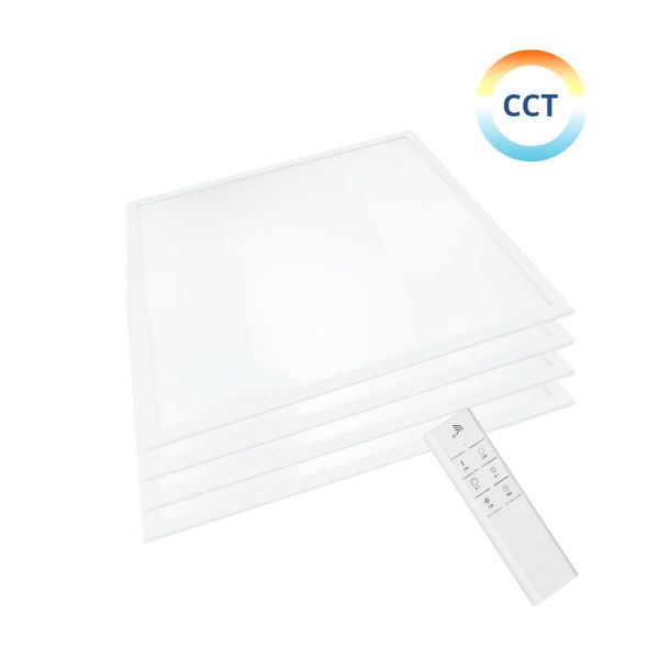5er Pack LED CCT Panel mit Fernbedienung, dimmbar, 30x30 cm