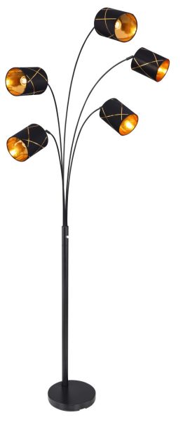 Globo Lighting - BEMMO - Stehleuchte Metall schwarz, 5x E14