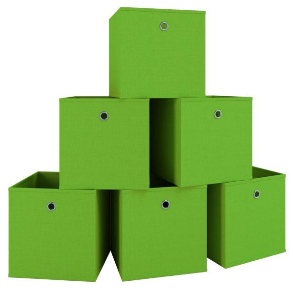 6er-Set Faltbox Klappbox "Boxas" - ohne Deckel Rot