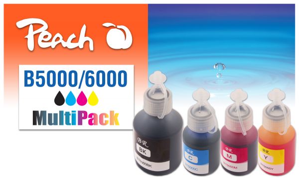 Peach Spar Pack Tintenpatronen ersetzt Brother BT5000, BT6000