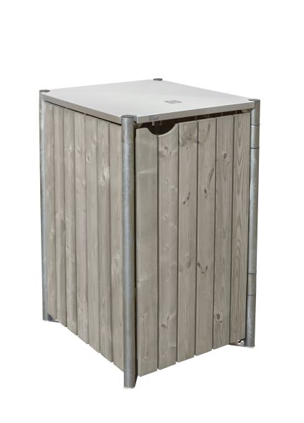 Hide Mülltonnenbox und Aufbewahrungsbox 240 Liter natur grau 1-fach
