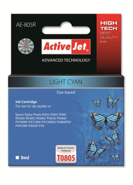 TIN ACTIVEJET AE-805R  Refill f. Epson T0805 Light Cyan  9ml
