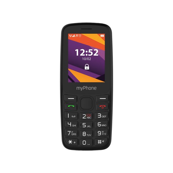 myPhone 6410 LTE Mobiltelefon 2,4"-Display, 1400 mAh, Kamera, USB-C, 4G Schwarz