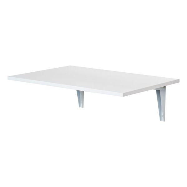 HOMCOM Wandklapptisch Wandtisch Klapptisch Esstisch Schreibtisch, MDF, natur/weiß, 60x40cm (Weiß)