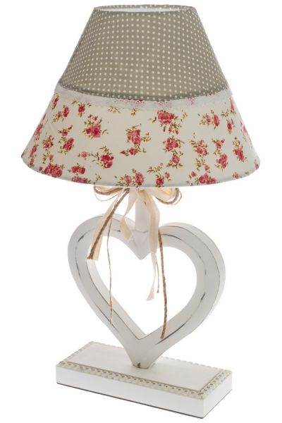 My Flair Romantik Lampe "Ronja", weiß/grau