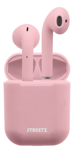 STREETZ TWS-0006 Bluetooth In-Ear Kopfhörer mit Ladeschale, pink