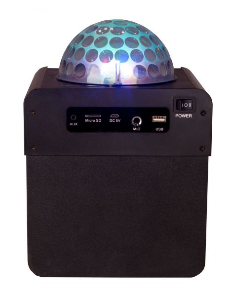 N-GEAR N-Gear DISCO410 Karaoke & Party Bluetooth Lautsprecher mit Discokugel, Lichteffekten & Mikrof